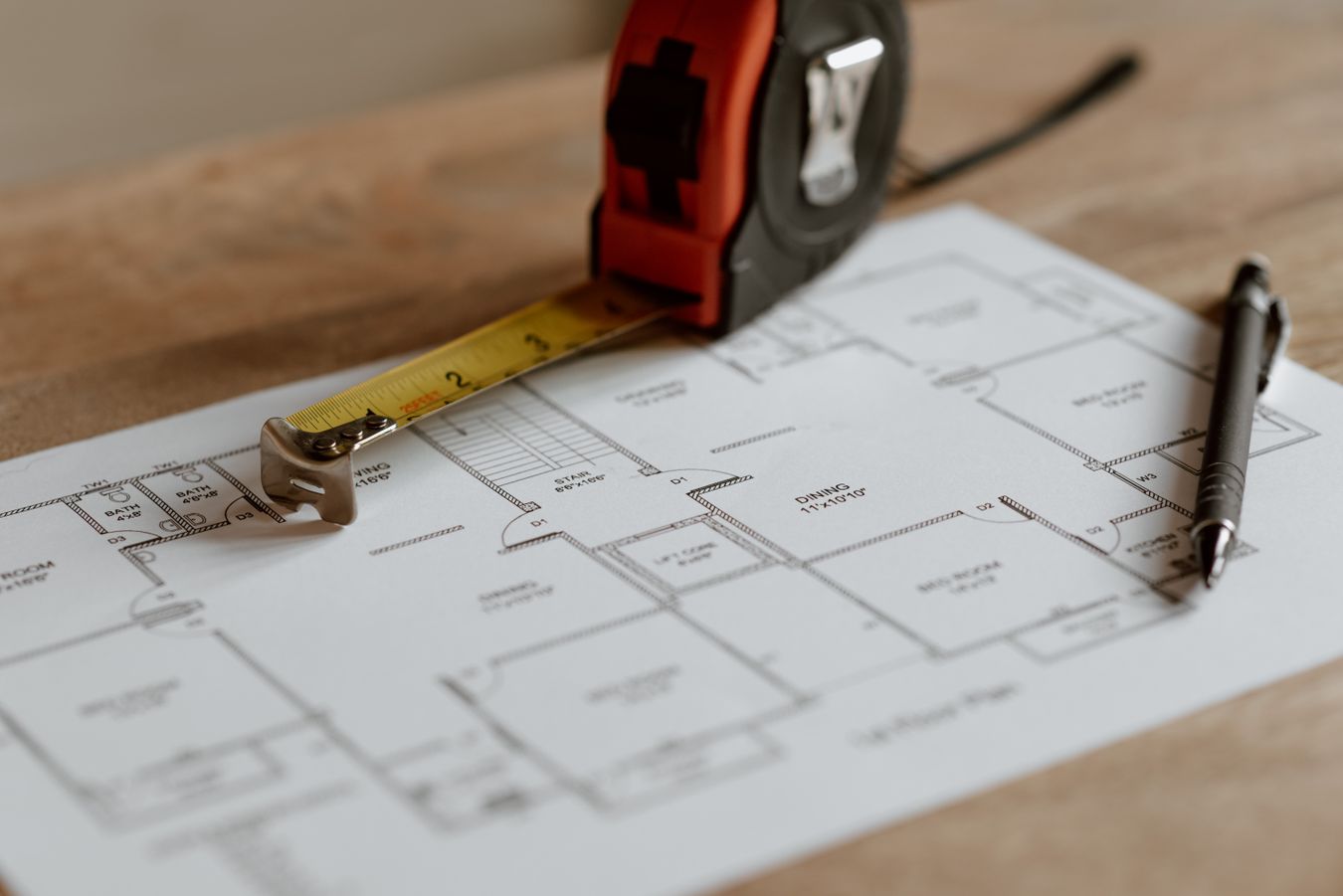 Architectural blueprint and planning documents for a home addition project