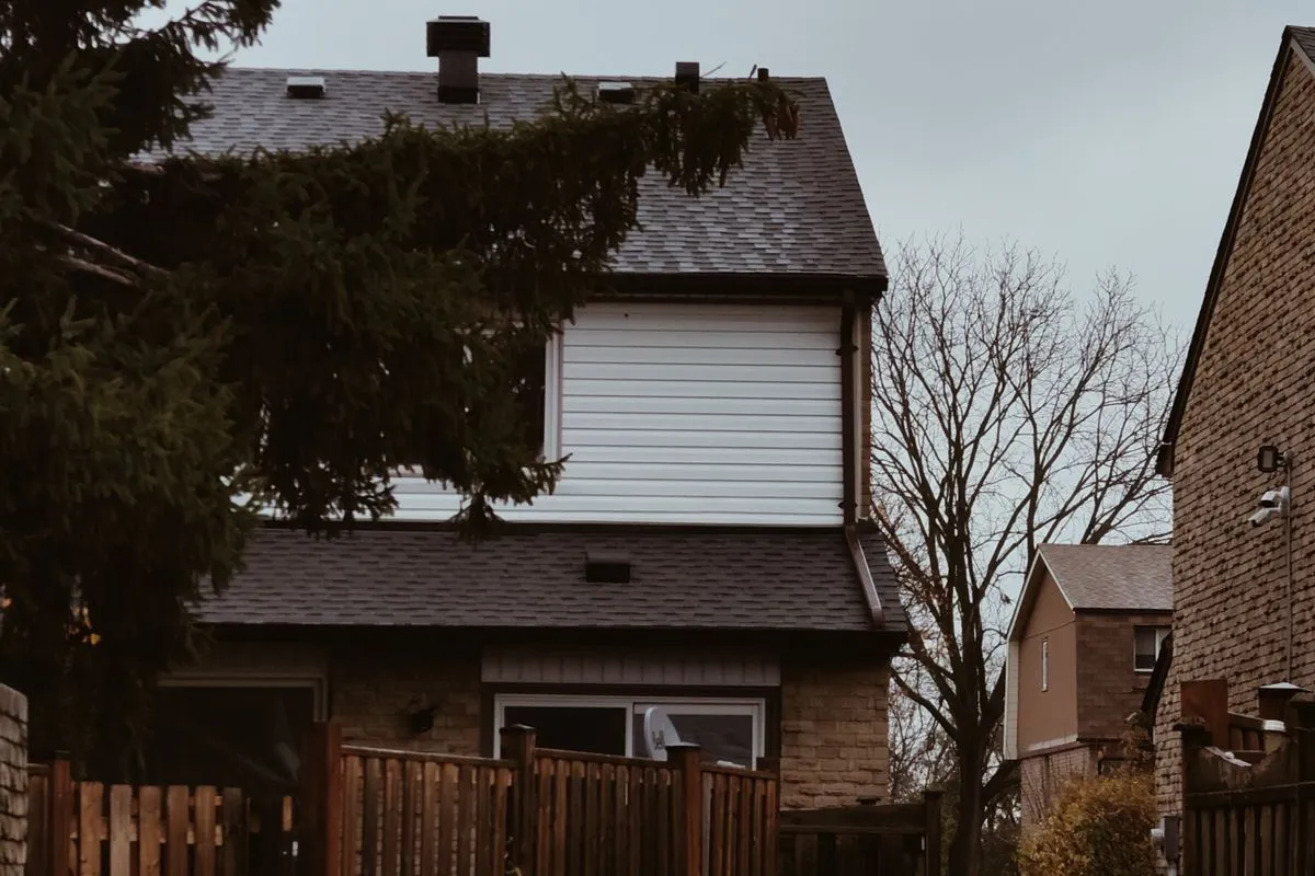 Residential street with semi-detached homes in a Toronto neighbourhood